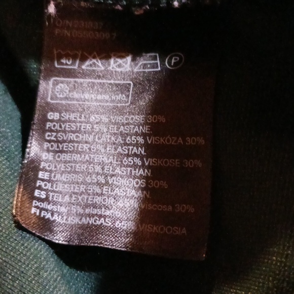 H & M BASIC Dark Green Jersey Dress Size Large - Picture 4 of 5